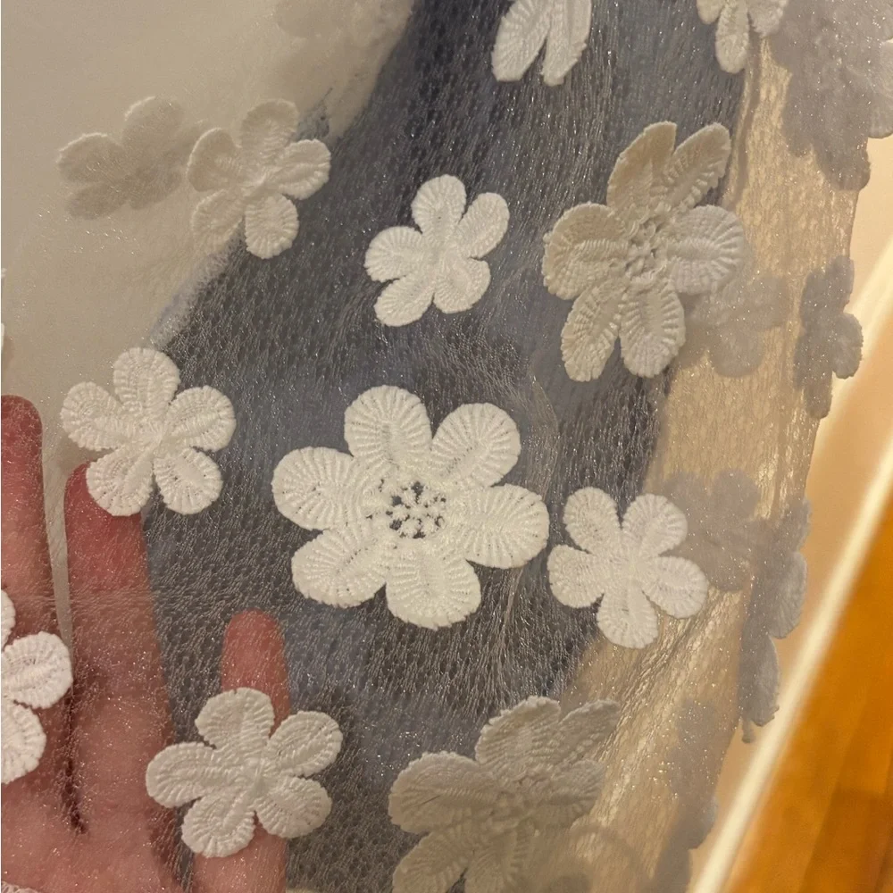 French Connection Caballo Floral-Lace Sleeve Sweater - Picture 7 of 10